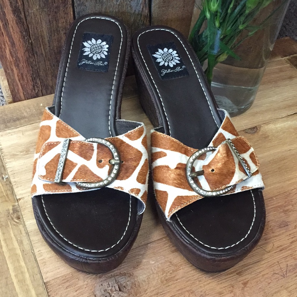Yellow Box rawhide sandals